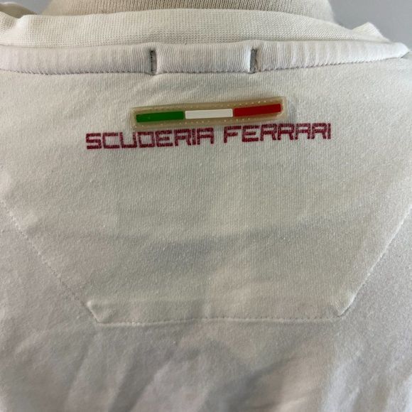 FERRARI White Crew Neck Graphic Tee (XL) - Picture 6 of 10